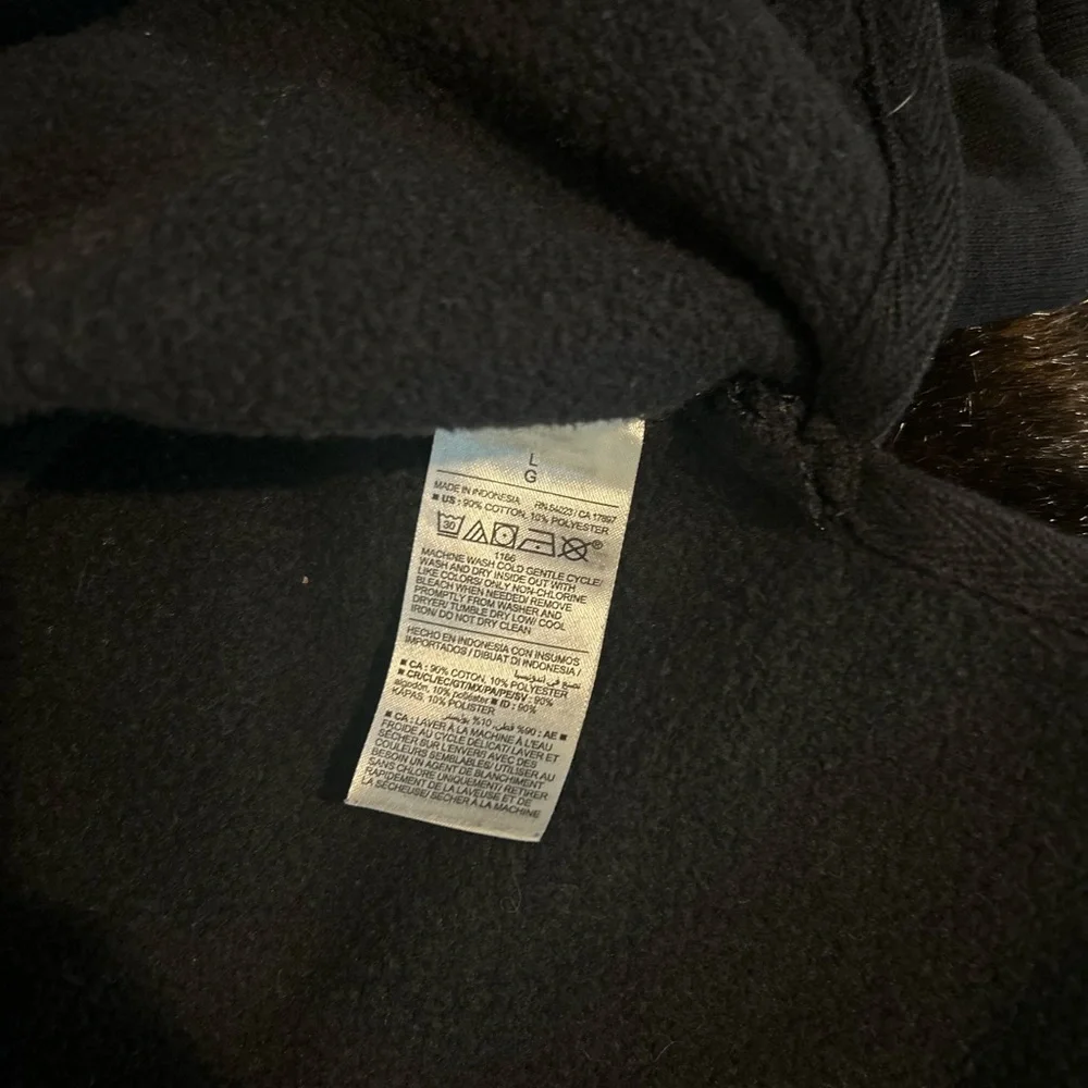 Old Navy Black Half Zip Pullover Sweatshirt Fleece Lined Women’s Large - Picture 5 of 7